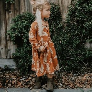 Bailey’s Blossoms QUARTER SLEEVE BUTTON UP DRESS SAHARA NATURAL 3T